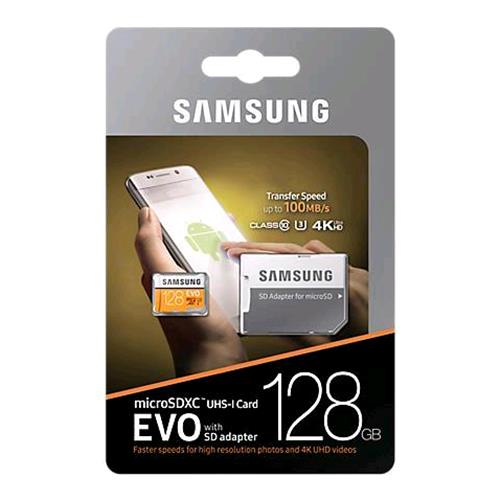 SAMSUNG MICRO SD EVO 128GB UHS-I CLASSE 10 ADATTATORE INCLUSO