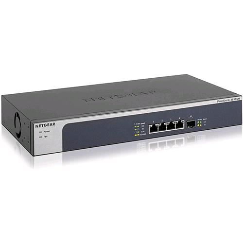 NETGEAR XS505M-100EUS SWITCH NON GESTITO 4 x 10Gb/MultiGigabit RJ45 (1Gb, 2,5Gb, 5Gb e 10Gb), 1 porta 10Gb SFP+