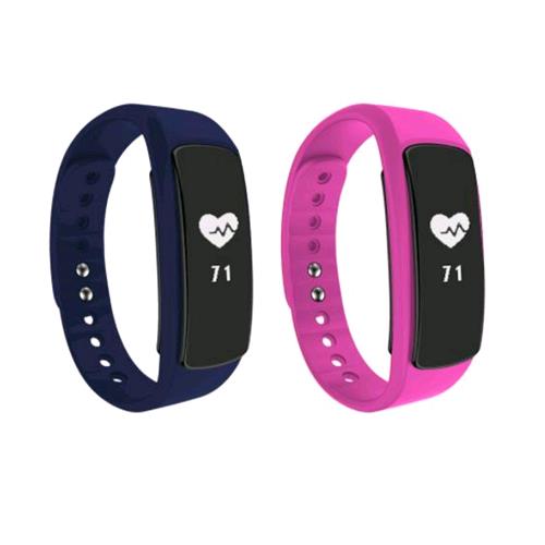NGM FIT BAND SMARTWATCH FITNESS WATER RESISTANT IP 67 BLUE/PINK