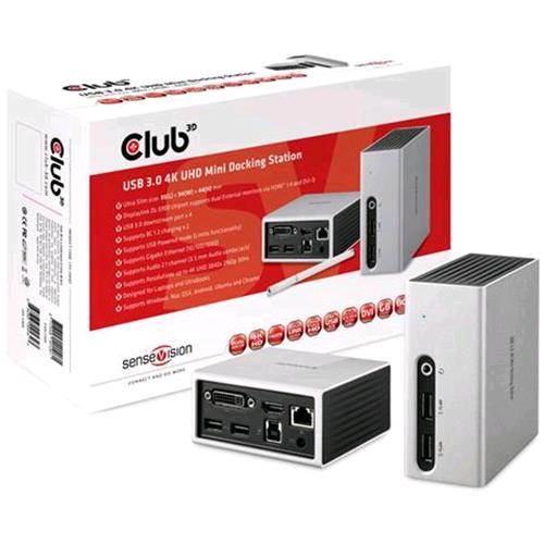 CLUB3D CSV-3104D DOCKING STATION USB 3.0 4K 30Hz UHD MINI USB TYPE A 3.0 4K UHD MINI