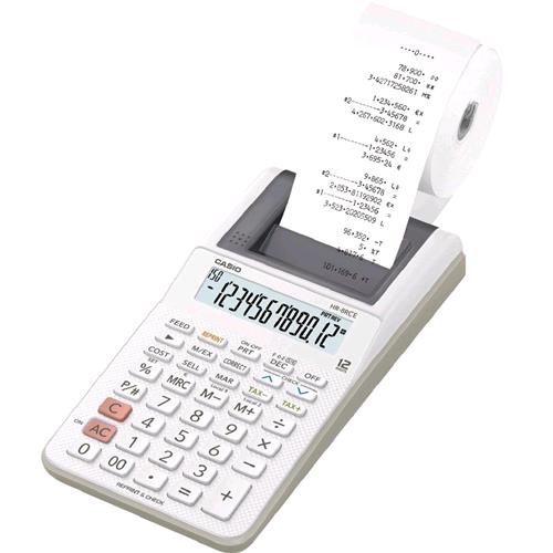 CASIO HR-8RCE CALCOLATRICE SCRIVENTE DISPLAY 12 CIFRE COLORE BIANCO