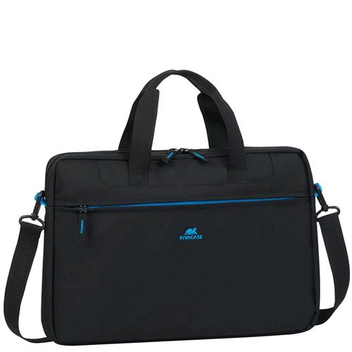 RIVACASE REGENT BORSA PER NOTEBOOK DA 15.6" COLORE NERO INSERTI BLU