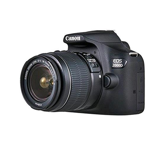 CANON EOS 2000D FOTOCAMERA REFLEX DIGITALE 24.7Mpx DISPLAY 3" WI-FI NFC + OBIETTIVO EF-S 18-55MM COLORE NERO