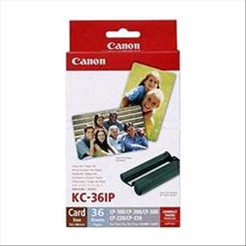 CANON KC-36IP KIT 36 FOGLI CARTA FOTOGRAFICA BIANCO OPACA 59x89 MM + CARTUCCIA DI STAMPA (7739A001)
