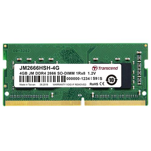 TRANSCEND JM2666HSH-4G MEMORIA RAM 4GB DDR4 2.666MHz SO-DIMM 
