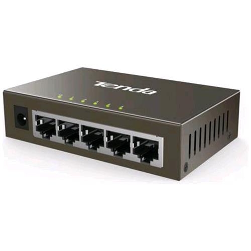 TENDA TEG1005D SWITCH 5P LAN GIGABIT DESKTOP 10/100/1000Mbps RJ45 CASE METALLICO
