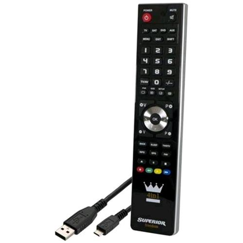 SUPERIOR SUP012 TELECOMANDO UNIVERSALE PER TV 4 IN 1 PROGRAMMABILE SAT DTT DVD BLURAY HDD HI-FI MICRO-USB