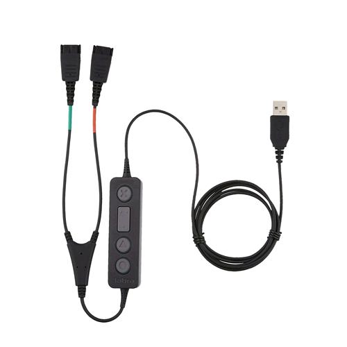 JABRA LINK 265 CAVO AUDIO USB 2.0 2X QD BLACK