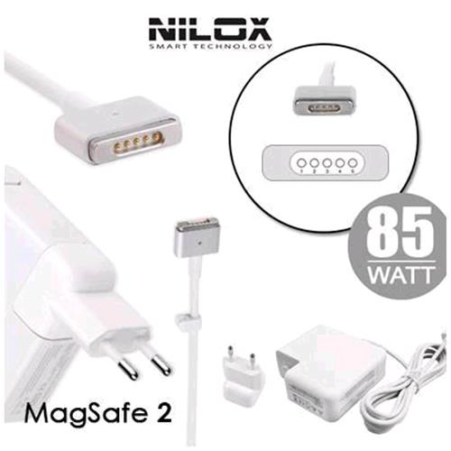 NILOX APPLE MAGSAFE 2 ALIMENTATORE COMPATIBILE 85 W COLORE BIANCO