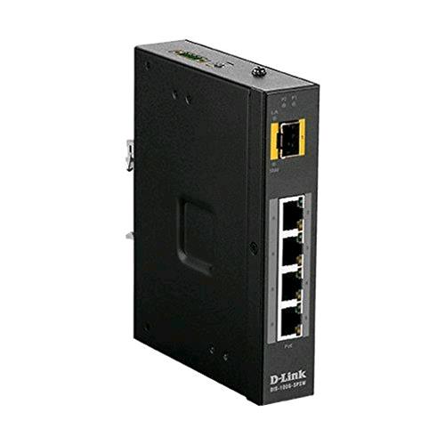 D-LINK DIS-100G-5PSW SWITCH NON GESTITO 4 x 10/100/1000 (PoE+) + 1 x Gigabit SFP- PoE+ (120 W) MONTABILE SU RAIL DIN
