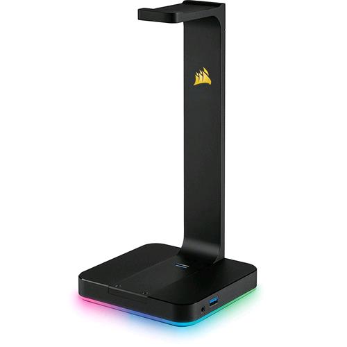 CORSAIR ST100 RGB PORTA CUFFIE PREMIUM CON SCHEDA AUDIO 7.1 SURROUND INTEGRATA NERO