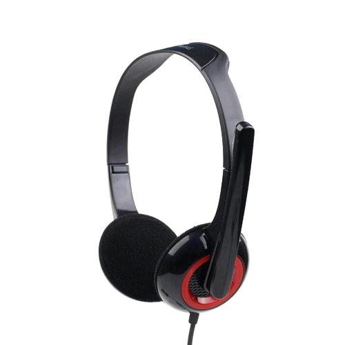 GEMBIRD MHS-002 CUFFIE GAMING NERO/ROSSO