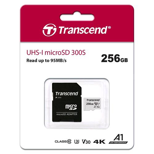 TRANSCEND 300S MICRO SDXC 256GB CLASSE 10 + ADATTATORE