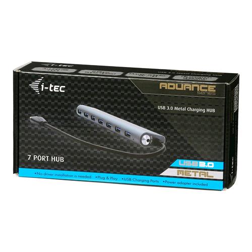 I-TEC U3HUB778 HUB 7xUSB-A 3.1 5000 Mbit/s ARGENTO