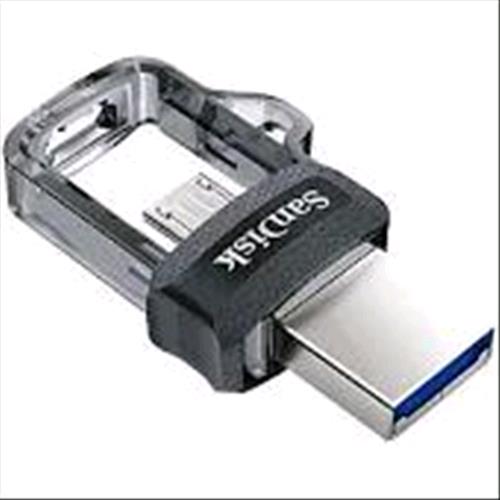 SANDISK ULTRA DUAL DRIVE M3.0 32GB PEN DRIVE USB TYPE-A / MICRO-USB 3.0 GREY SILVER