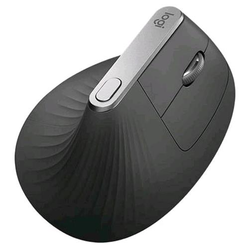 LOGITECH MX MOUSE VERTICALE ERGONOMICO WIRELESS BLUETOOTH 2.4 GHz 4.000 DPI 4 PULSANTI MANO DESTRA  NERO-GRIGIO