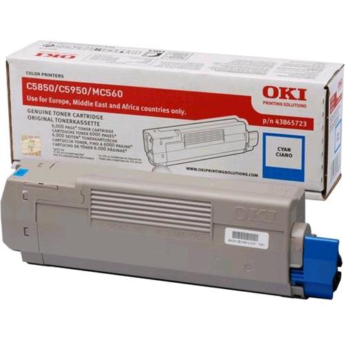 OKI 43865723 TONER CIANO 6.000 PAGINE