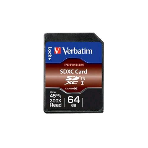 VERBATIM PREMIUM 44024 64GB SDXC CARD CLASSE 10