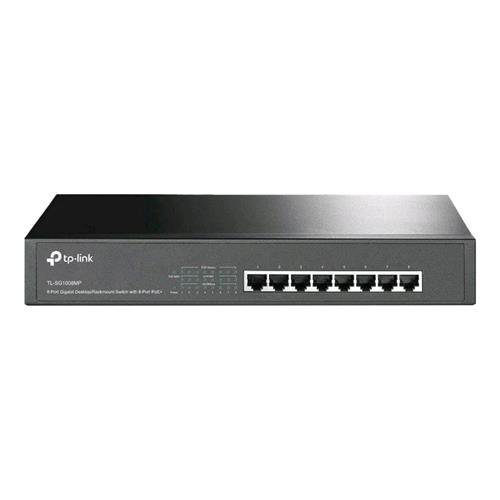 TP-LINK TL-SG1008MP 8 PORT GIGABIT POE SWITCH NON GESTITO GIGABIT ETHERNET (10/100/1000) NERO SUPPORTO POWER OVER ETHERNET (POE)
