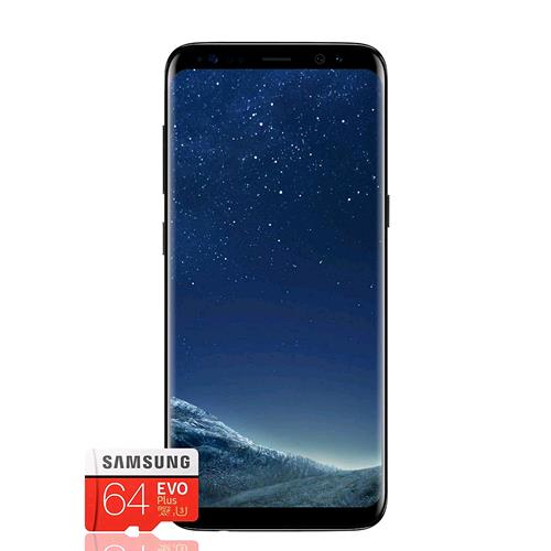 SAMSUNG G950F GALAXY S8 5.8" OCTA CORE 64GB RAM 4GB 4G LTE IP68 ITALIA + MICRO SD 64GB EVO PLUS ITALIA BLACK
