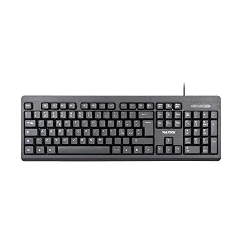 VULTECH KEY-609 TASTIERA CON CAVO USB 2.0 LAYOUT ITALIANO 105 TASTI NERO