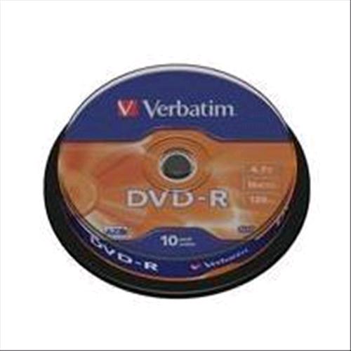 VERBATIM DVD-R 16X 4,7GB 10 PACK SPINDLE MATT SILVER