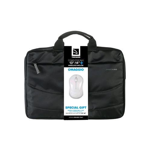 TUCANO BU-BIDEA1314-WM-BK BORSA PER NOTEBOOK 13.3"/14"NERO + MOUSE WIRELESS