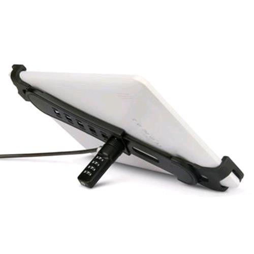 HAMLET CAVO DI SICUREZZA 200 CM CON FRAME ANTIFURTO UNIVERSALE PER TABLET PC 8-11" NERO