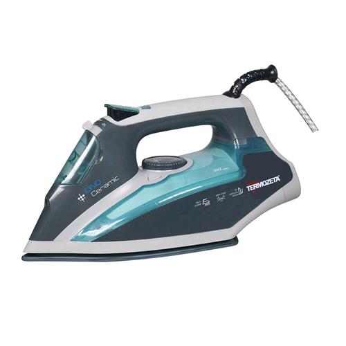 TERMOZETA 73466N FERRO DA STIRO NEW IONO CERAMIC PIASTRA IN CERAMICA 2.400W GRIGIO BIANCO VERDE