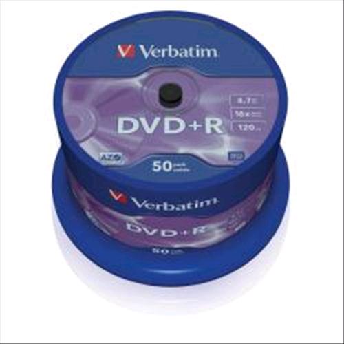 VERBATIM SPINDLE 50 DVD+R 4 7GB 16X CAMPANA 50PZ