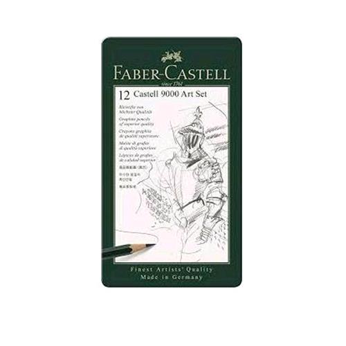 FABER CASTELL SET ASSORTITO MATITE DA 8B FINO A 2H GRAFITE CONF 12 Pz.