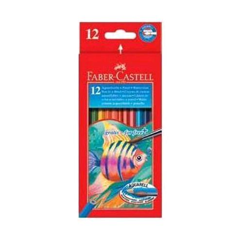 FABER CASTELL RED RANGE PASTELLI ACQUARELLABILI 3.3 mm COLORI ASSORTITI CONF. 12 Pz.