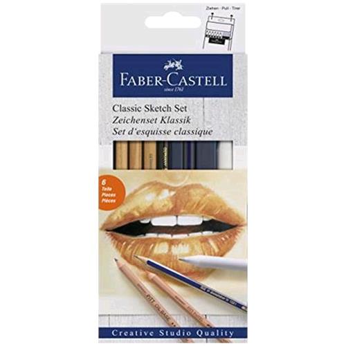 FABER CASTELL GOLDFABER CLASSIC SKETCH SET COLORI ASSORTITI CONF. 6 Pz.