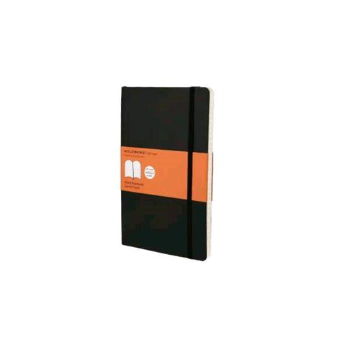 MOLESKINE TACCUINO LARGE MORBIDO A RIGHE 1R CUCITURA DORSO FILO REFE COPERTINA IN POLIURETANO E CARTONE COLORE NERO 240 FOGLI CONF 1 Pz.