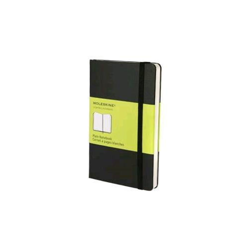 MOLESKINE TACCUINO POCKET RIGIDO NESSUNA RIGATURA CUCITURA DORSO FILO REFE COPERTINA IN POLIURETANO E CARTONE COLORE NERO 192  FOGLI CONF 1 Pz.