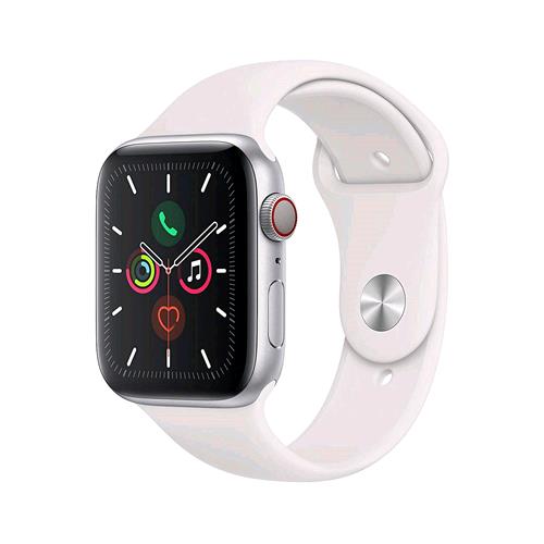 APPLE WATCH SERIES 5 GPS + CELLULAR 44 MM CASSA IN ALLUMINIO SILVER E CINTURINO SPORT BIANCO
