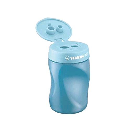 STABILO EASY TEMPERAMATITE CON CONTENITORE PER MANCINI 3 FORI COLORE AZZURRO