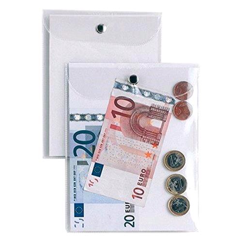 SEI ROTA PRESS 8E BUSTA CON BOTTONE IN METALLO IN PVC CM 30X22 A4 TRASPARENTE