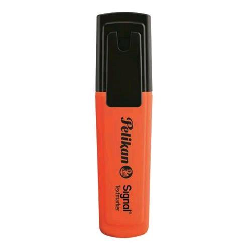 PELIKAN SIGNAL EVIDENZIATORE PUNTA A SCALPELLO 5 MM COLORE ARANCIO CONF. 10 Pz.