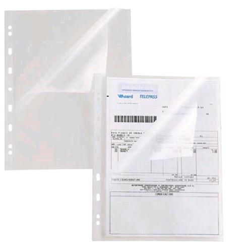 SEI ROTA ATLA T BUSTE CON FORATURA UNIVERSALE IN PP BUCCIA D'ARARNCIO CM 22X30 A4 TRASPARENTE CONF 25 PZ.