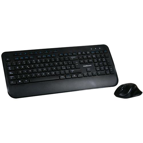 MEDIACOM OFFICE N990 TASTIERA + MOUSE ERGONIMICO WIRELESS 2.4GHz 6 TASTI PROGRAMMABILI
