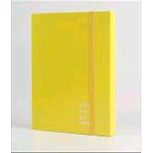 BREFIOCART NEW COLOR CARTELLE C/ELASTICO PIATTO IN CARTONCINO PLASTIFICATO 250X350MM A4 DORSO 5CM COL. GIALLO