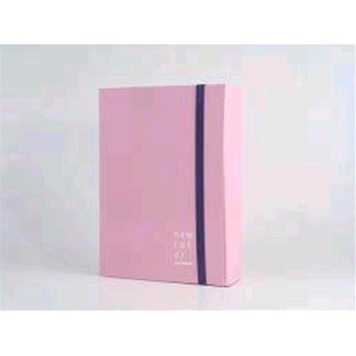 BREFIOCART NEW COLOR CARTELLE C/ELASTICO PIATTO IN CARTONCINO PLASTIFICATO 250X350MM A4 DORSO 7CM COL. ROSA