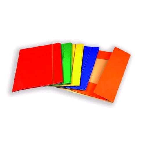 BREFIOCART LUCIDE CARTELLE 3 LEMBI C/ELASTICO IN CARTONCINO 250X350MM COL. VERDE CONF 10 PZ.