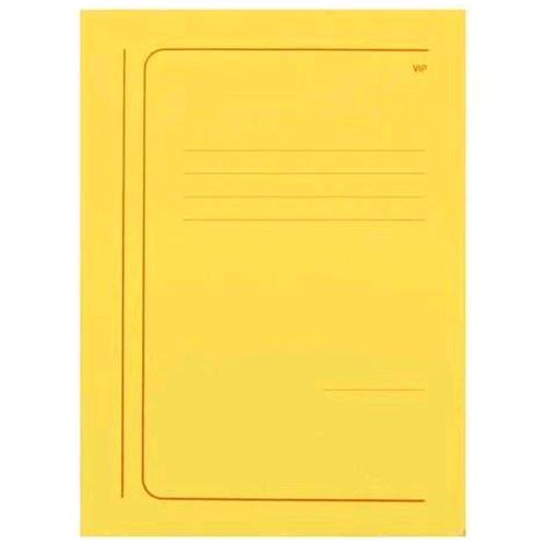 BREFIOCART VIP CARTELLINE 3 LEMBI CON STAMPA IN CARTONCINO 250X350MM A4 COL. GIALLO CONF 20 Pz.