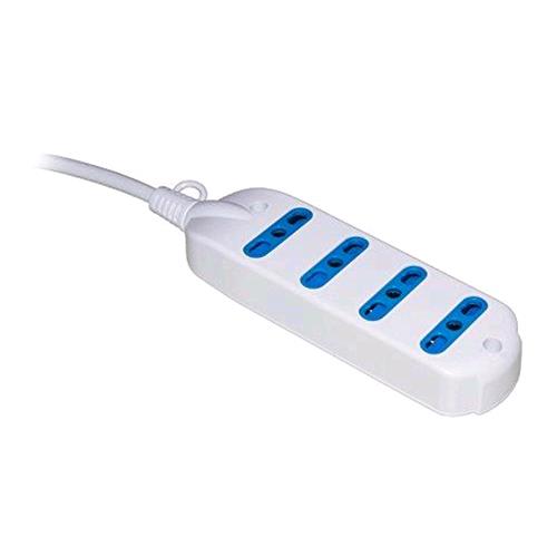 NILOX MULTIPRESA 4 POSTI BIPASSO SPINA ITALIANA BIANCO