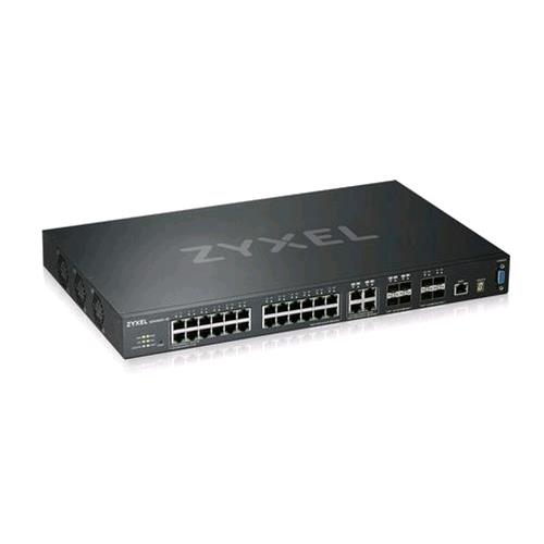 ZYXELXGS4600-32-ZZ0102F SWITCH GESTITO L3 24 x 10/100/1000 + 4 x combo Gigabit SFP + 4 x 10 Gigabit SFP+ NERO MONTABILE SU RACK