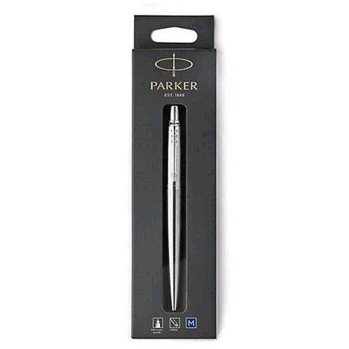 PARKER JOTTER STAINLESS STEEL PENNA A SFERA A SCATTO BLU PUNTA TONDA 1mm RICARICABILE