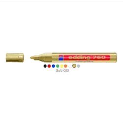 EDDING 750 MARCATORE PERMANENTE A VERNICE ORO PUNTA TONDA 2/4 mm CONF 10 Pz.