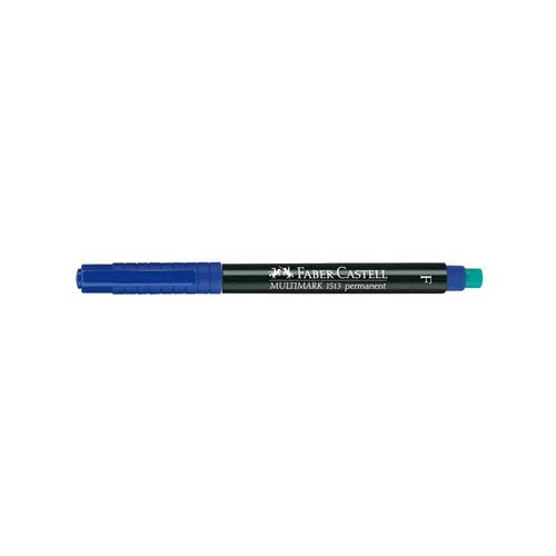 FABER CASTELL MULTIMARK MARCATORE PERMANENTE BLU PUNTA CONICA 0.60 mm CONF 10 Pz.